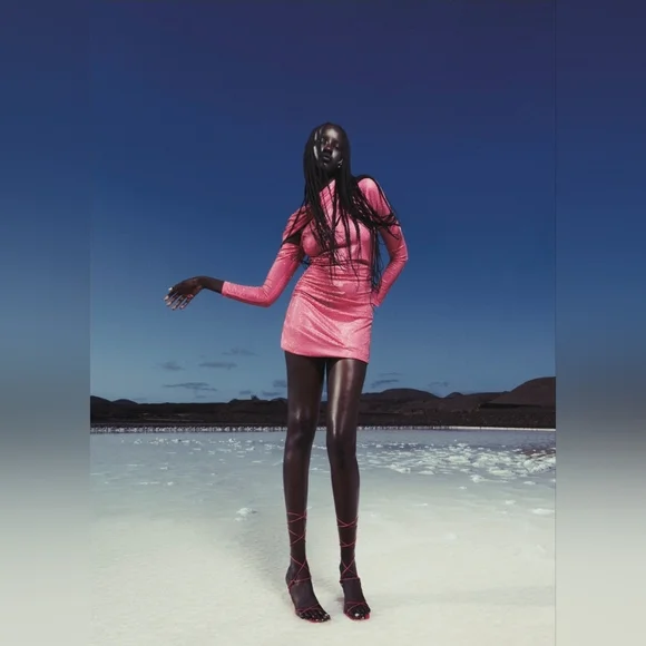 Cult Gaia Nicole Dress in Dragonfruit Cut Out Asymmetrical Mini Dress XS - Picture 10 of 16